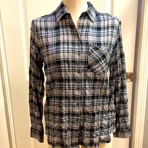Elliott Lauren button up plaid shirt